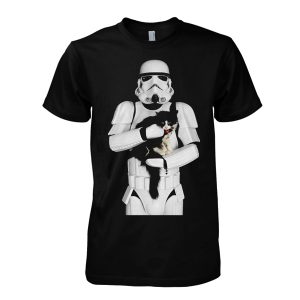 Trooper Cuddling Cat T-Shirt