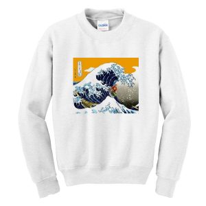 Great Wave Off Kanagawa Parody Sweatshirt