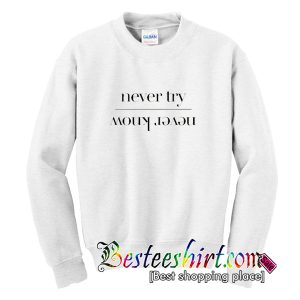 Never Try Never Know Sweatshirt