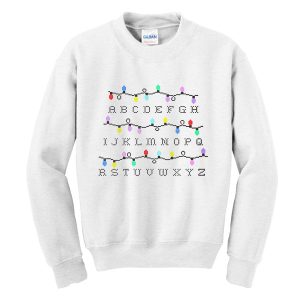 Stranger Christmas Lights Alphabet Sweatshirt