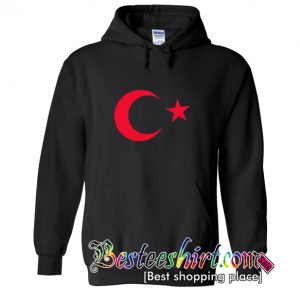 The Red Half Moon and Star Hoodie