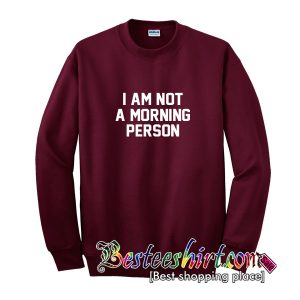 I Am Not A Morning Person Sweatshirt