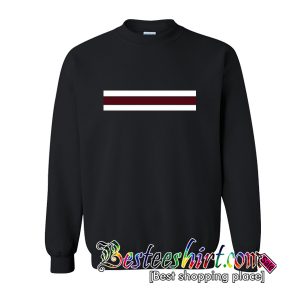 Stripe White And Red Sweatshirt
