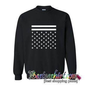 American Flag Black And White Sweatshirt