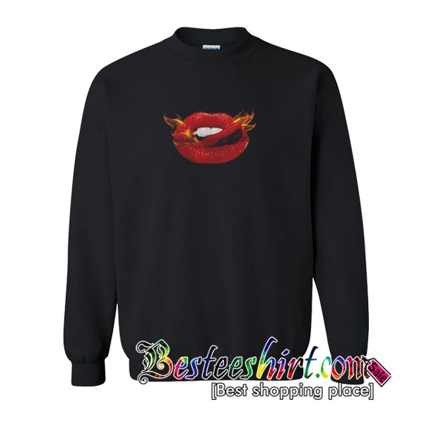 Mouth Lips Fire Sweatshirt