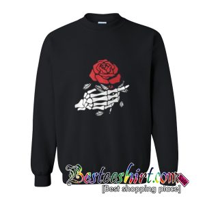 Skull Hand Rose Sweatshirt