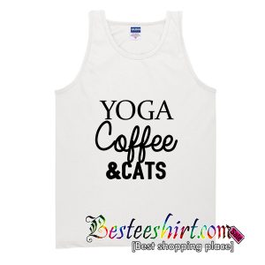 Yoga Coffee and Cats Tank Top