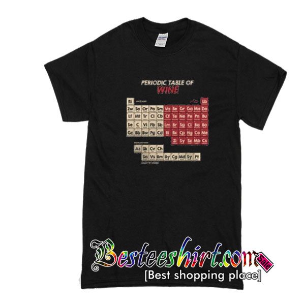 Periodic table of wine shirt