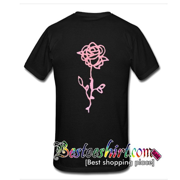 pink rose t shirt back