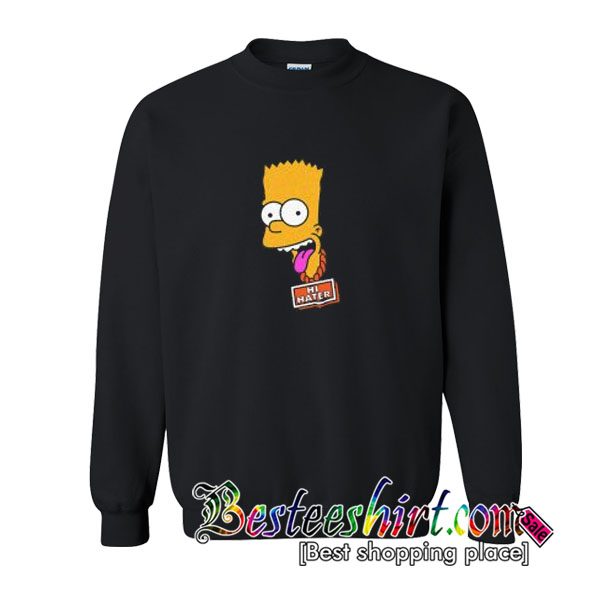 Bart Simpson Hi Hater Sweatshirt