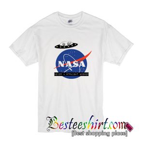 Nasa Never A Straight Answer Alien Ufo T shirt