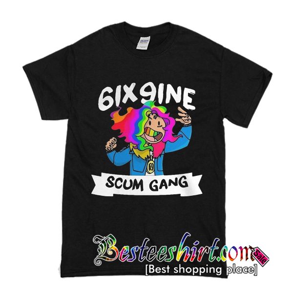 6ix9ine Scum Gang Rapper Rap Hip Hop Cartoon Tshirt