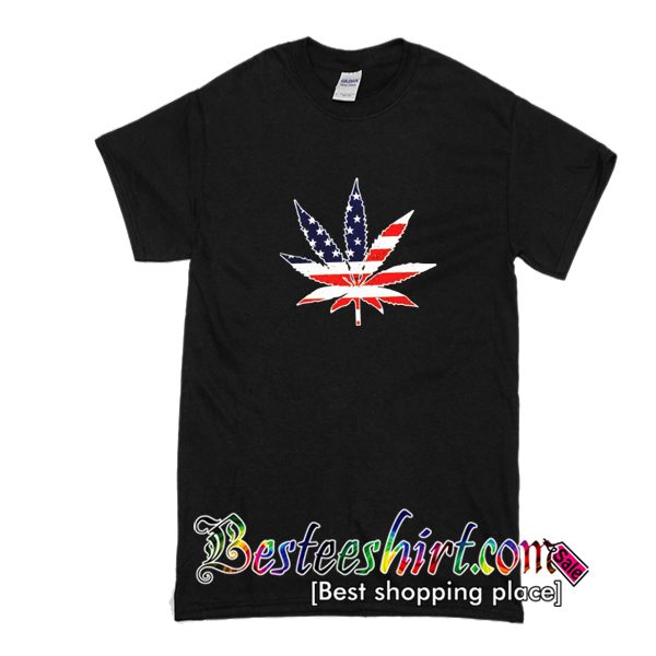 American Flag Pot Leaf T-Shirt