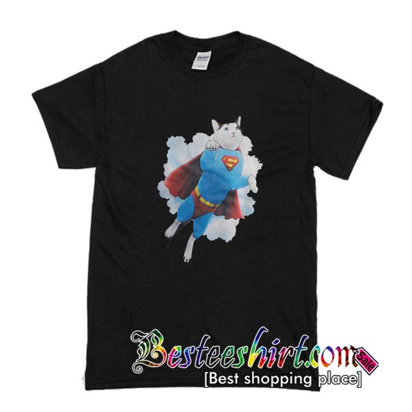 Illustrations Superman Super Cat T shirt