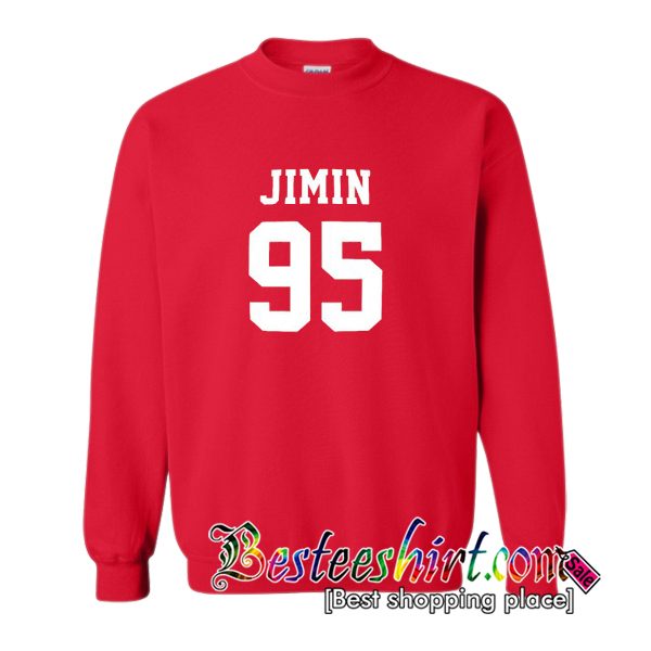 Jimin 95 Red Sweatshirt