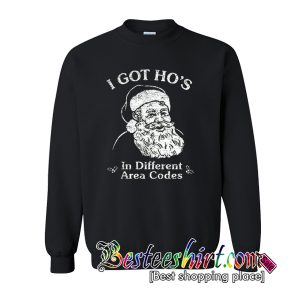 Santa Ugly Christmas Sweatshirt Got Hos