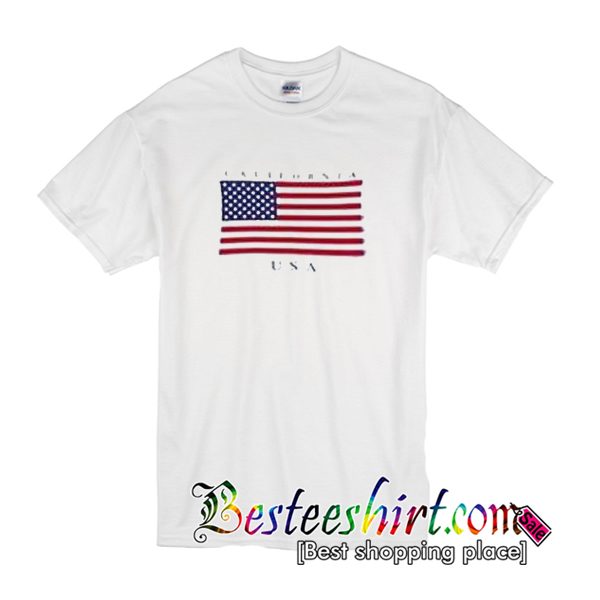 USA california state flag t-shirt