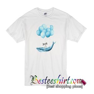 Whale With blue Balloons T shirt