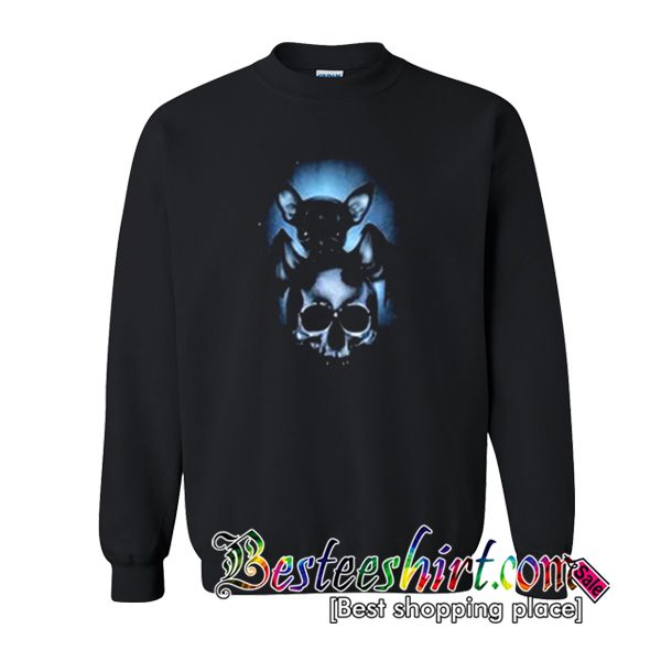 Halloween Bat hug skull Sweatshirt