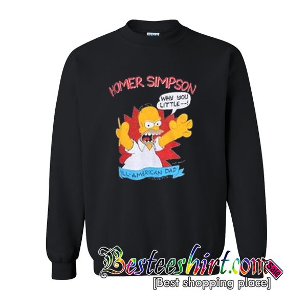 Homer Simpson All American Dad Sweatshirt