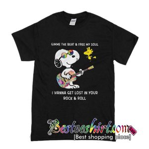 Snoopy Gimme The Beat & Free My Soul T Shirt