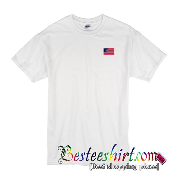 USA Flag Pocket Looks T Shirt