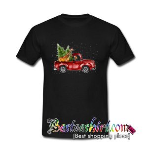 Giraffee Christmas Car T Shirt