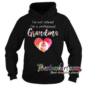 I not retired I'm a professional Grandma Hoodie RK