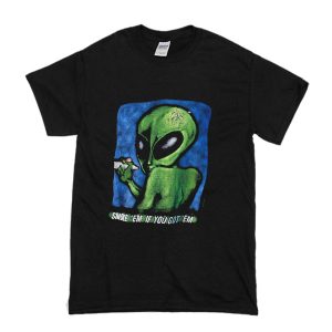 90’s Distressed Smoking Alien Grunge T Shirt (BSM)