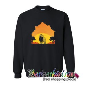 Lion Animals tree surrealism Sweatshirt (BSM)