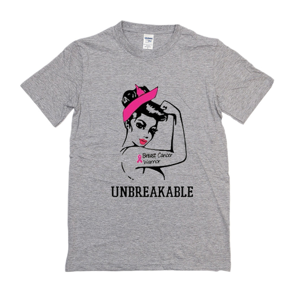 Unbreakable Breast Cancer Warrior T Shirt (BSM)