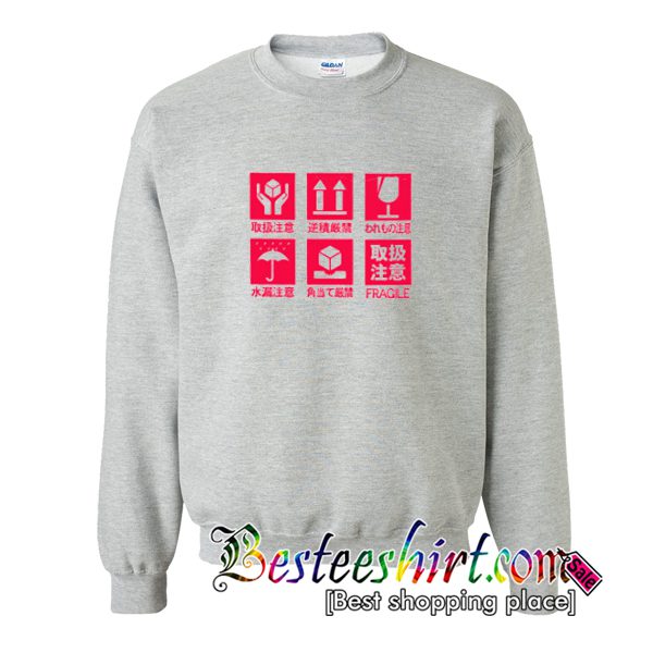 Handle with care (Red version) Crewneck Sweatshirt (BSM)