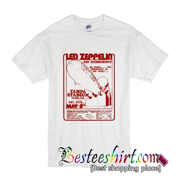 Led Zeppelin Tampa Stadium Tour 1973 T Shirt (BSM)