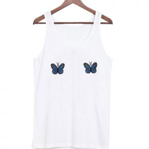 Blue Ribbed Butterfly Tanktop (BSM)