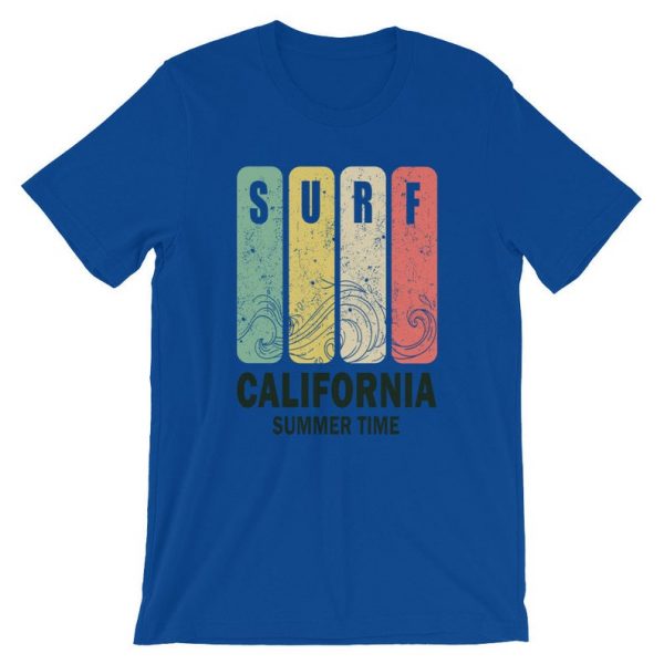 Surf California Summer Time Vintage Retro T-Shirt (BSM)