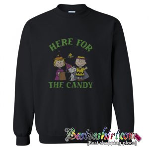 Peanuts Halloween Charlie Sally Here for the Candy Sweatshirt (BSM)