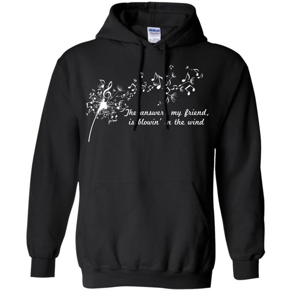 The Answer My Friend Is Blowing In The Wind Black Hoodie (BSM)