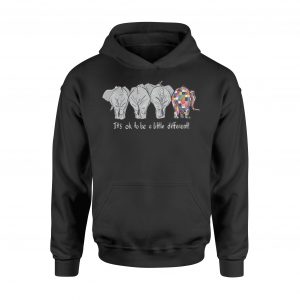 Autism Elephant it’s ok to be a little different Hoodie (BSM)