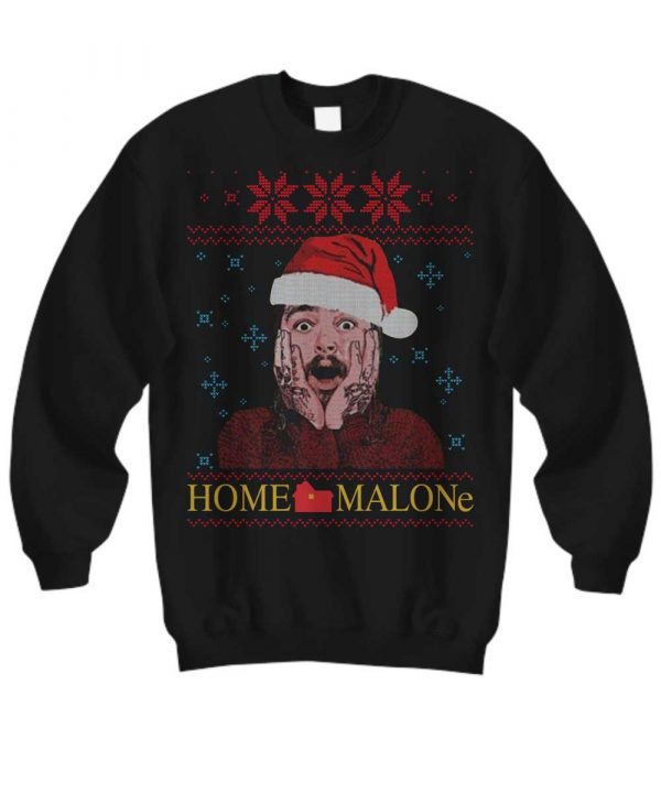 Home Malone ugly Christmas Sweatshirt (BSM)