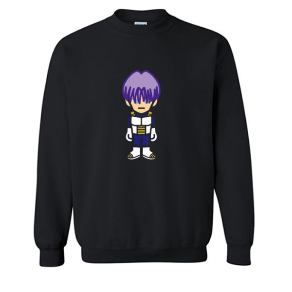 Trunks In Saiyan Armor Dragon Ball Z Sweatshirt Sweatshirt (BSM)