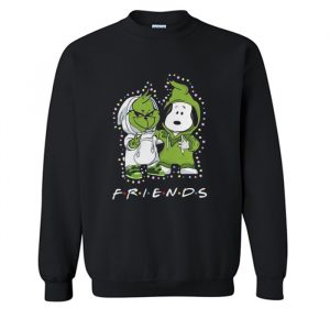 Baby Grinch And Snoopy Friends Light Christmas Sweatshirt (BSM)