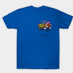 Team kawaii pocket - Baby Yoda Stitch Gizmo T-Shirt (BSM)