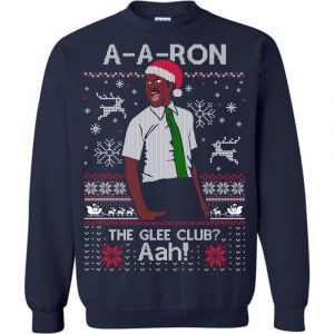 The Glee Club A-A-Ron Ugly Christmas Sweatshirt (BSM)