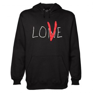 Vlone ‘Lone Love’ NYC Red on Black Hoodie (BSM)