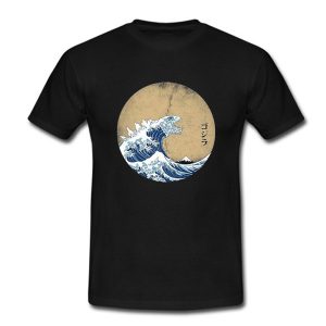 The great wave off Kanagawa Godzilla T Shirt (BSM)