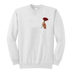 A rose flower in hand Sweatshirt (BSM)