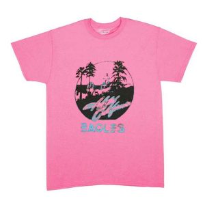 Eagles Hotel California Vintage Pink T Shirt (BSM)