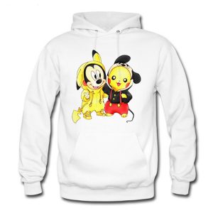 Mickey Mouse And Pikachu Hoodie (BSM)