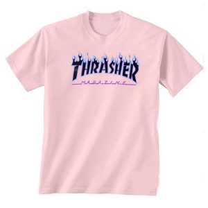 Pink thrasher blue flame T-Shirt (BSM)