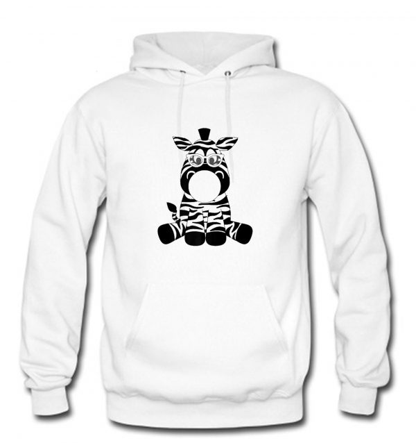 Wearing Glasses Zebra Teacher Hoodie (BSM)